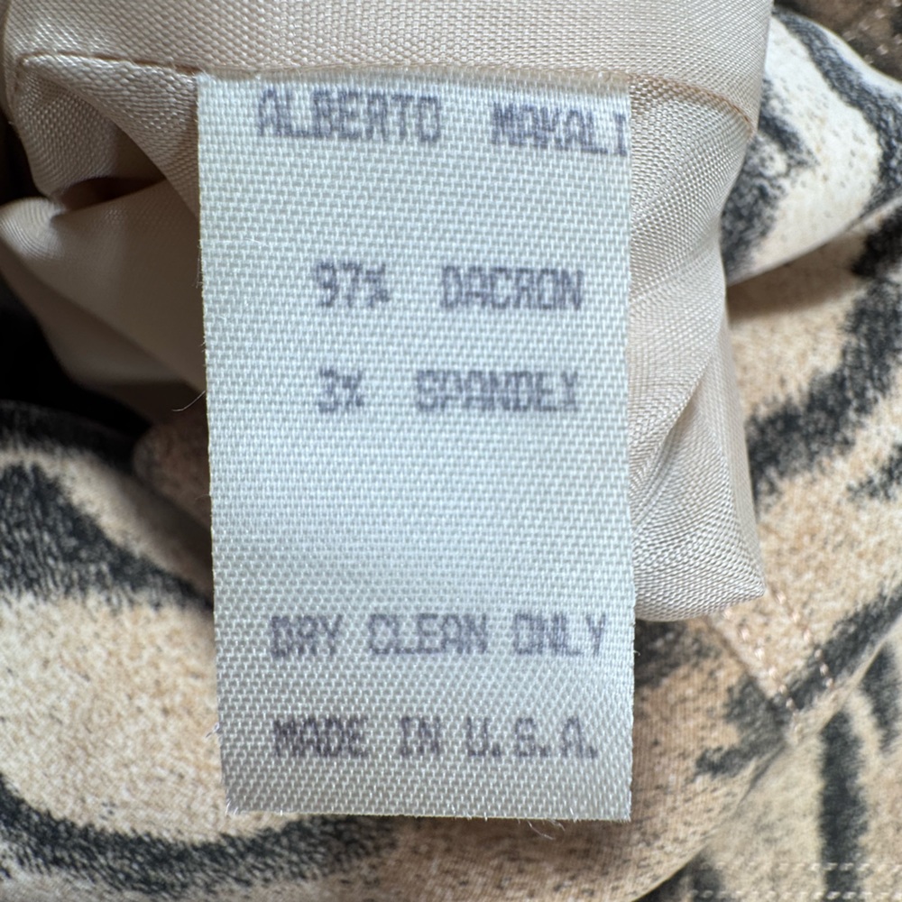 Alberto Makali Sport Caché Vintage Tiger Print Faux Suede Jacket Size 8 - Picture 7 of 7